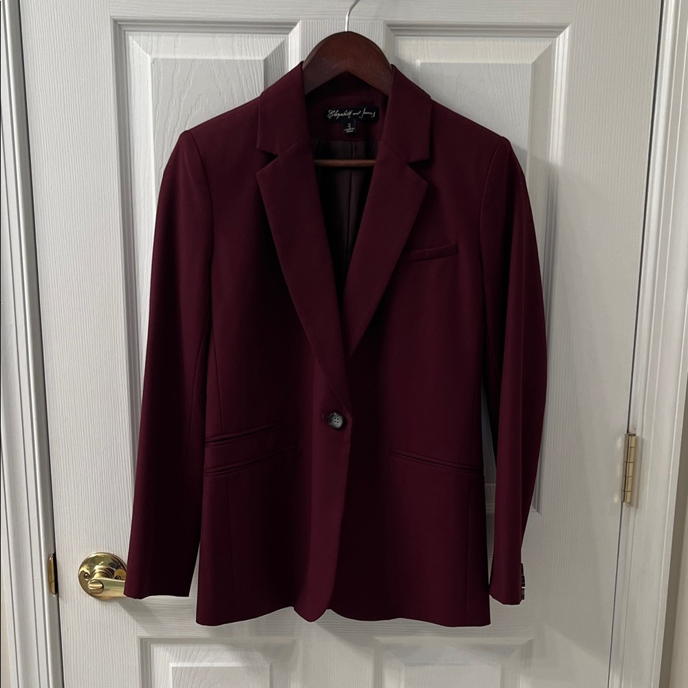 Elizabeth and James Maroon Jacket